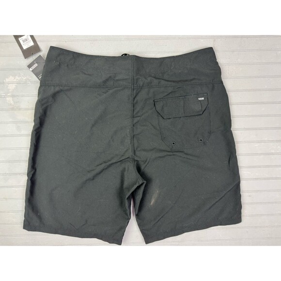 Hurley Size 38 Mens Board Shorts Swim 21" Length Black Tie Waist Back Pocket - Picture 3 of 6